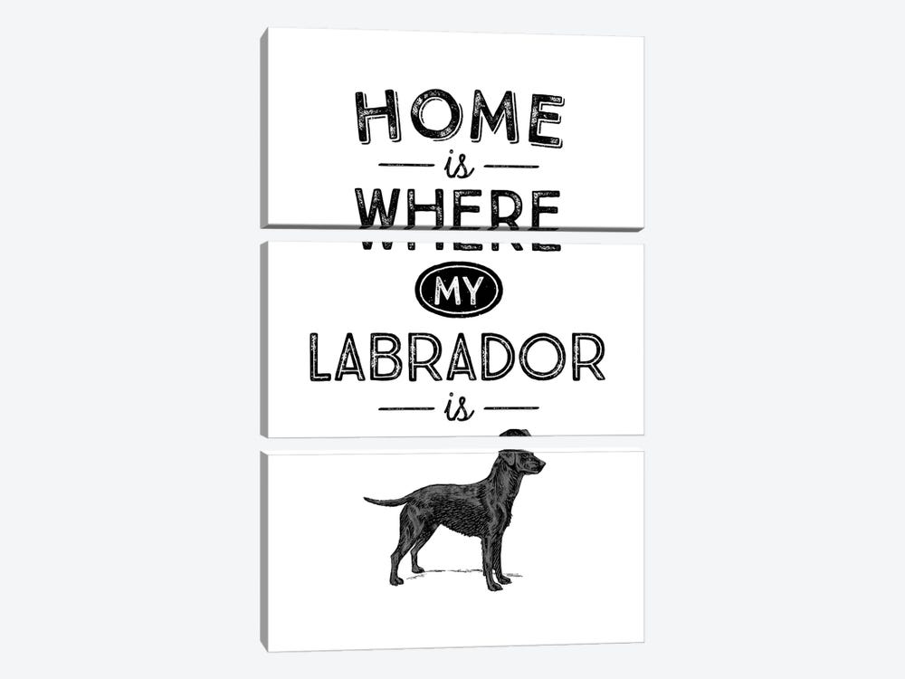 Black Labrador by Alchera Design Posters 3-piece Canvas Art