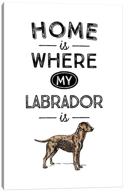 Yellow Labrador Canvas Art Print - Alchera Design Posters