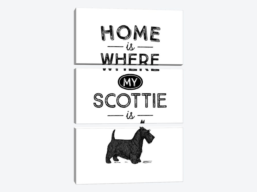 Scottish Terrier by Alchera Design Posters 3-piece Canvas Print