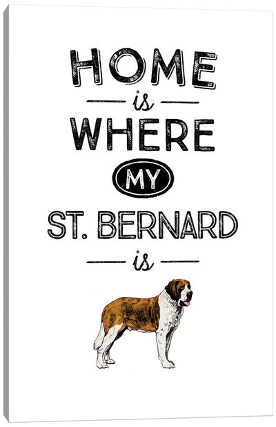 Saint Bernard Canvas Art Print - Alchera Design Posters