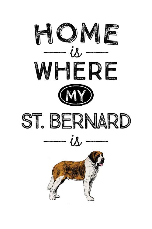 Saint Bernard by Alchera Design Posters wall art