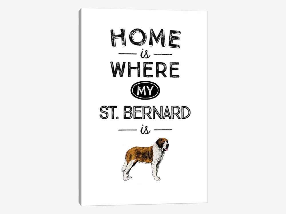 Saint Bernard by Alchera Design Posters 1-piece Canvas Artwork