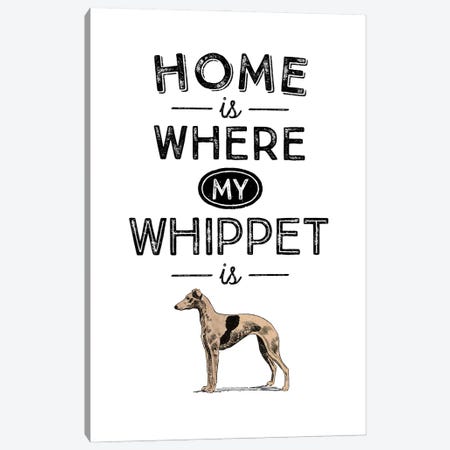Whippet Canvas Print #ACE54} by Alchera Design Posters Canvas Art