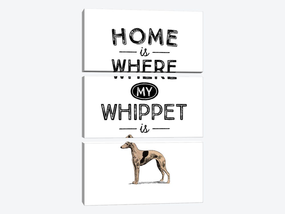 Whippet by Alchera Design Posters 3-piece Canvas Print
