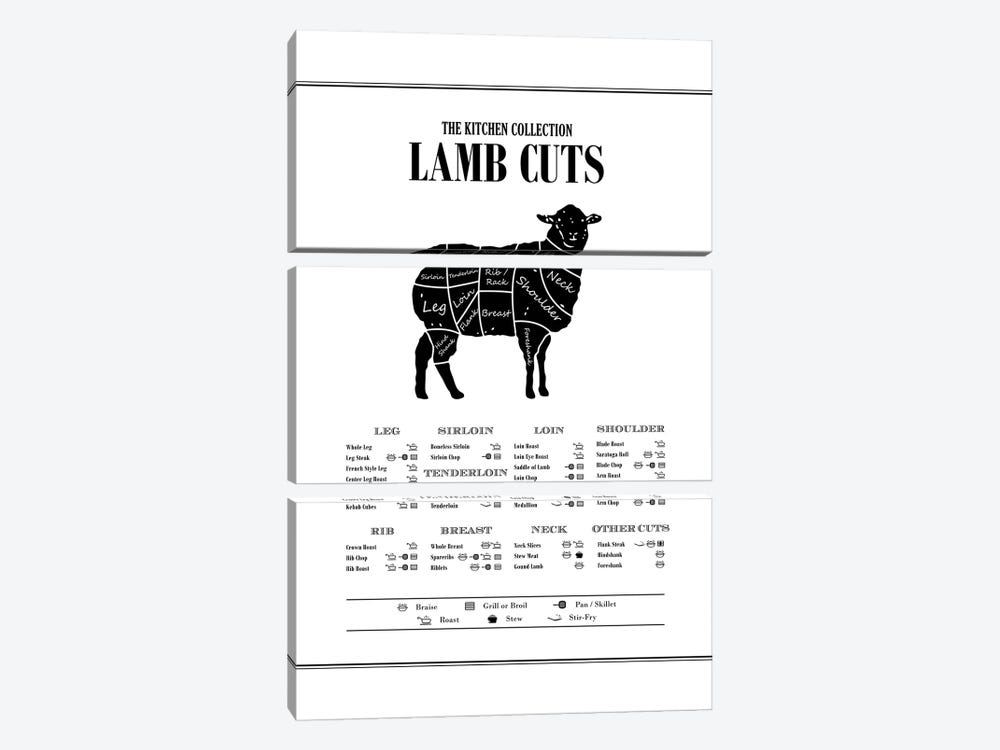 Lamb Cuts by Alchera Design Posters 3-piece Canvas Print