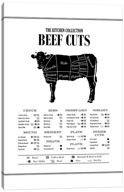 Beef Cuts Canvas Art Print - Meats