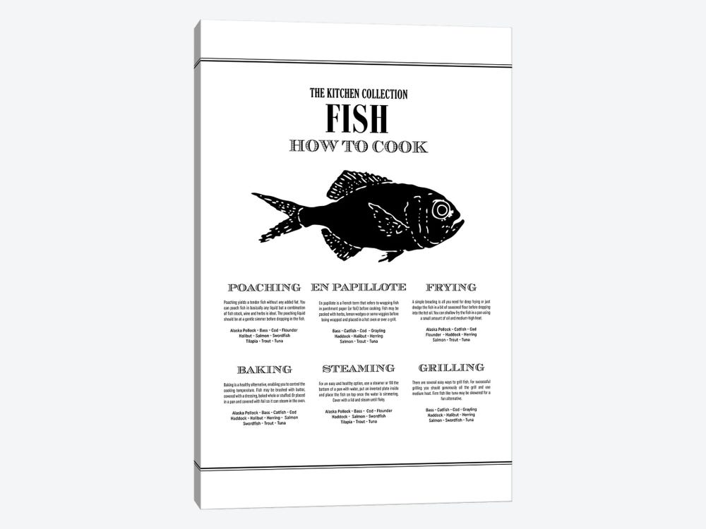 Fish | How To Cook by Alchera Design Posters 1-piece Canvas Artwork
