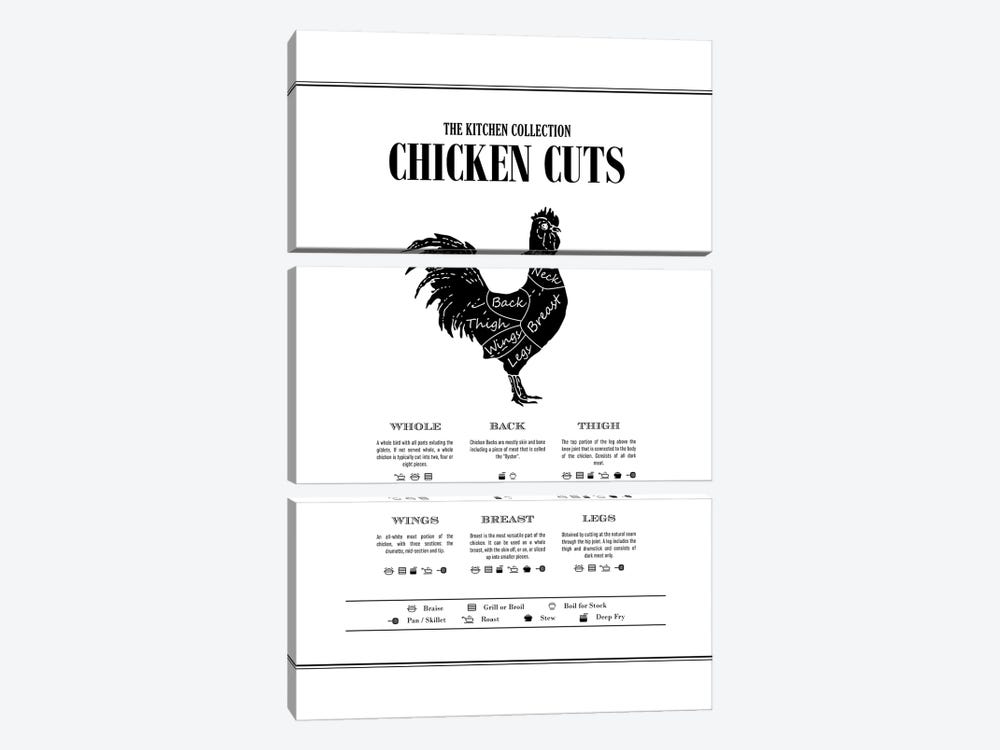 Chicken Cuts by Alchera Design Posters 3-piece Canvas Art