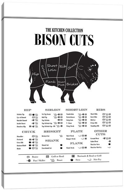 Bison Cuts Canvas Art Print