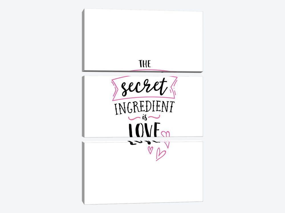 The Secret Ingredient Is Love by Alchera Design Posters 3-piece Art Print