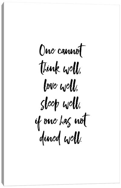 One Cannot Live Well - Virginia Woolf Quote Canvas Art Print - Alchera Design Posters
