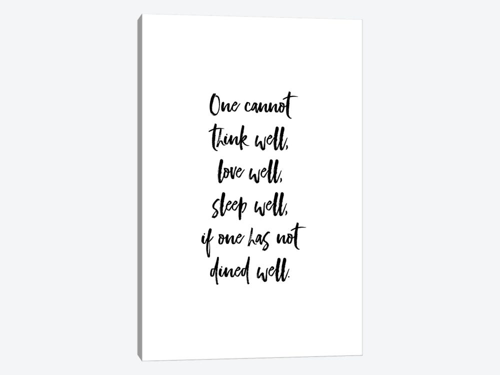 One Cannot Live Well - Virginia Woolf Quote by Alchera Design Posters 1-piece Canvas Print