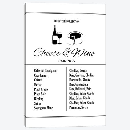 Cheese And Wine Pairings Canvas Print #ACE95} by Alchera Design Posters Canvas Art