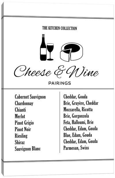 Cheese And Wine Pairings Canvas Art Print - Alchera Design Posters