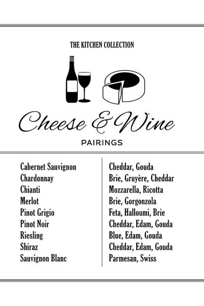 Wine: Cheese And Wine Pairings by Alchera Design Posters