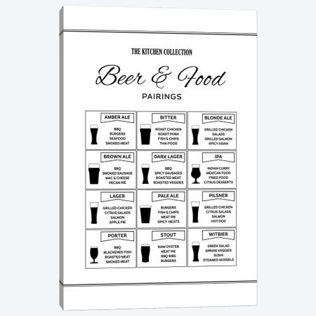 Beer And Food Pairings Canvas Print #ACE97} by Alchera Design Posters Canvas Art