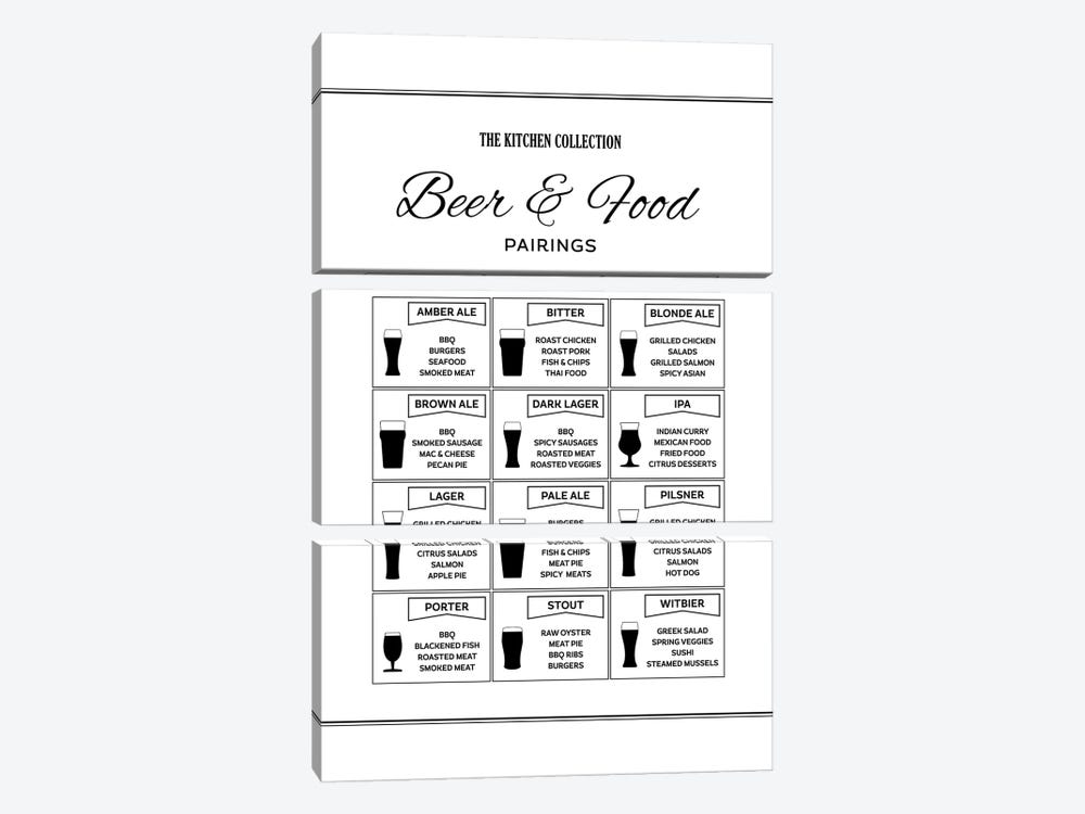 Beer And Food Pairings by Alchera Design Posters 3-piece Canvas Art