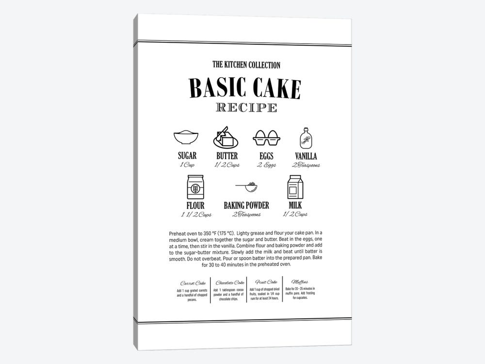 Basic Cake Recipe by Alchera Design Posters 1-piece Canvas Print