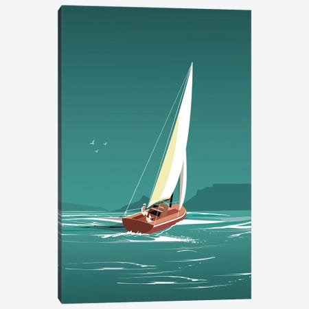 Sailing V Canvas Print #ACF13} by Arctic Frame Canvas Art