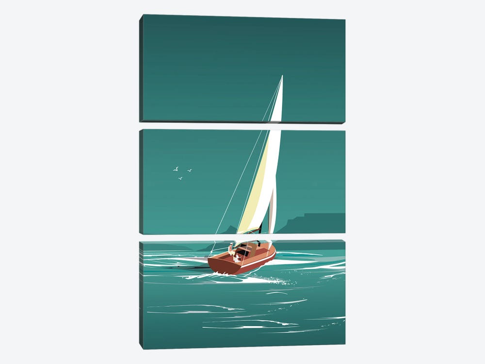 Sailing V by Arctic Frame 3-piece Canvas Wall Art