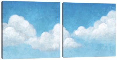 Cloudy Diptych Canvas Art Print