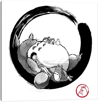 Enso Neighbor Canvas Art Print - Totoro