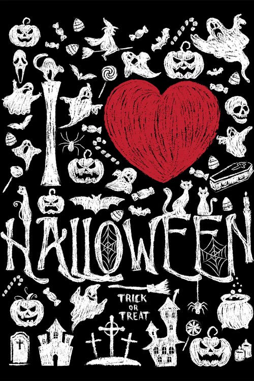 I Love Halloween by Antonio Camarena wall art