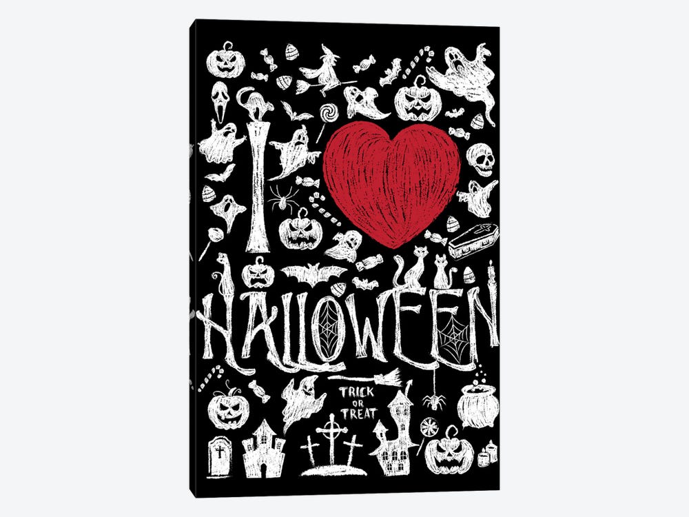 I Love Halloween by Antonio Camarena 1-piece Canvas Print