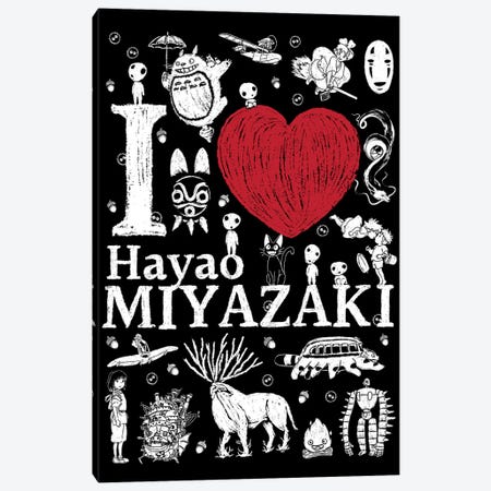 I Love Miyazaki Canvas Print #ACM112} by Antonio Camarena Canvas Art Print