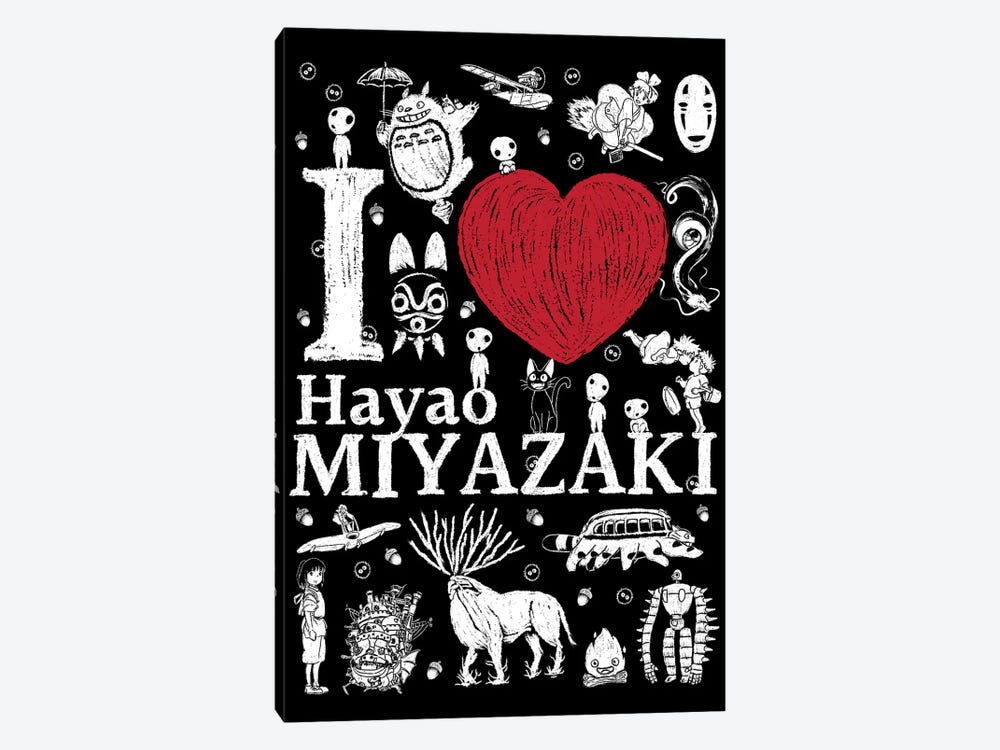 I Love Miyazaki by Antonio Camarena 1-piece Canvas Art