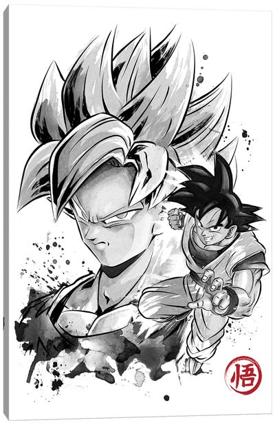 Super Saiyan Warrior Canvas Art Print - Goku