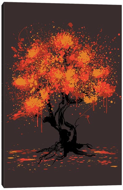 Autumn Tree Painting Canvas Art Print - Antonio Camarena