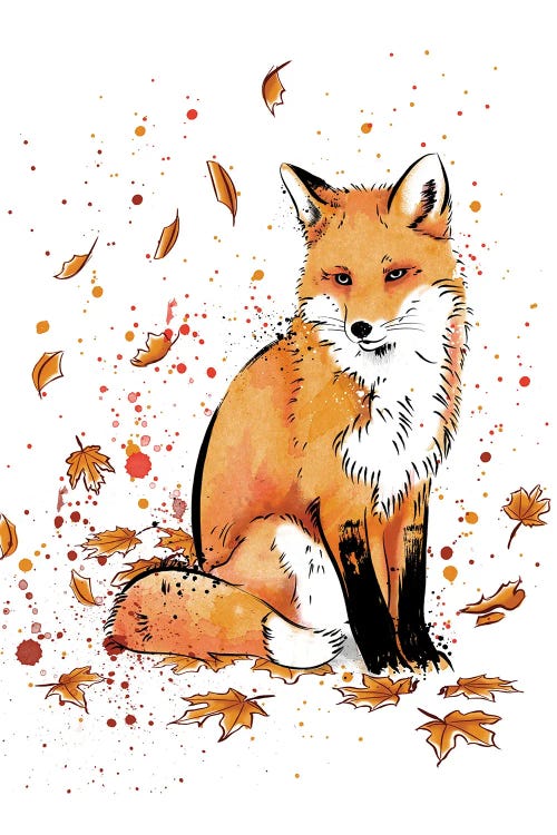 Fox In The Snow by Antonio Camarena wall art