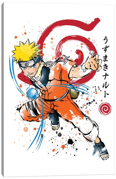 Fury Of The Rasengan Canvas Art Print - Naruto