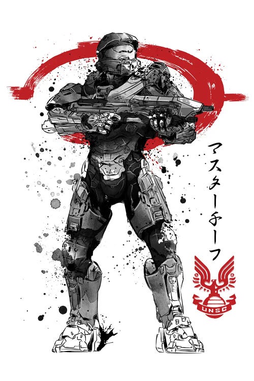 Master Chief Sumi-E