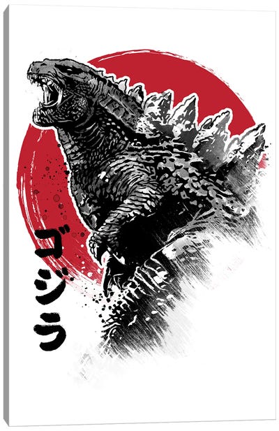 King Gojira Canvas Art Print - Godzilla