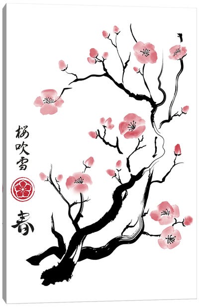 Spring Colors In Japan Canvas Art Print - Cherry Tree Art