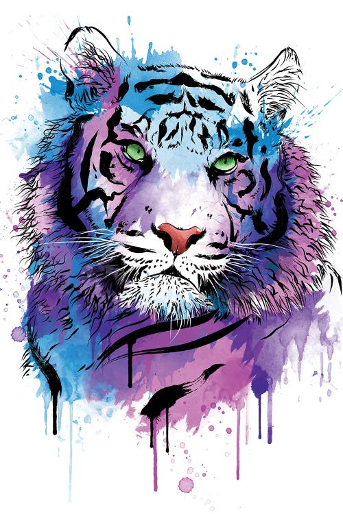 Tiger Watercolor by Antonio Camarena wall art