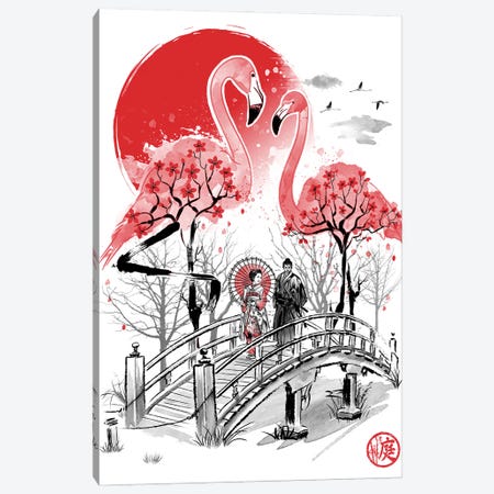 Flamingo Garden Canvas Print #ACM1} by Antonio Camarena Canvas Wall Art