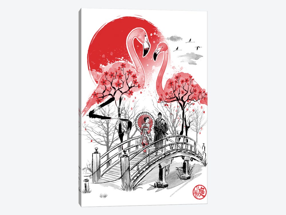 Flamingo Garden by Antonio Camarena 1-piece Canvas Art Print
