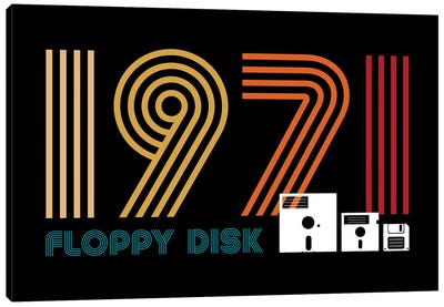 Floppy Disk 1971 Canvas Art Print - Media Formats