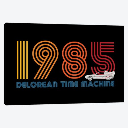DeLorean Tim Machine 1985 Canvas Print #ACM214} by Antonio Camarena Canvas Print