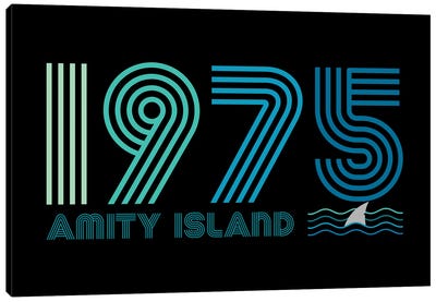 Amity Island 1975 Canvas Art Print - Thriller Movie Art