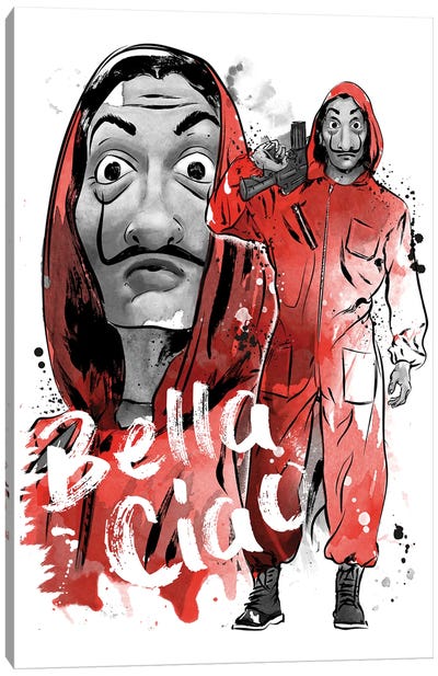 Bella Ciao Canvas Art Print - Crime Drama TV Show Art