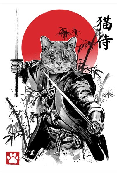 Japanimals: Catsumoto Meowsashi by Antonio Camarena
