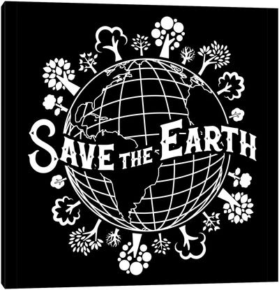 Save The Earth Canvas Art Print - Environmental Conservation Art