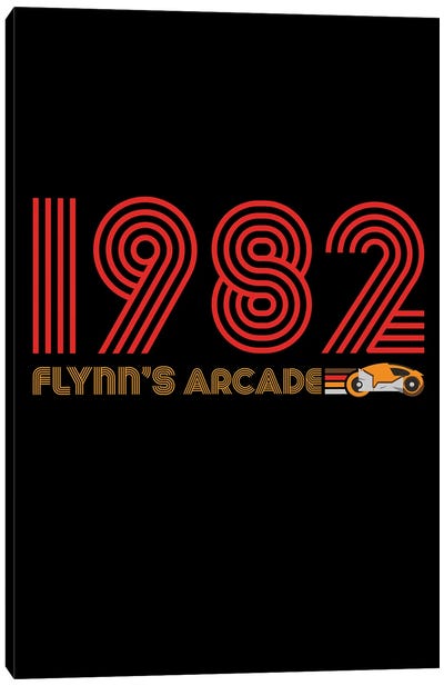 Flynns Arcade 1982 Canvas Art Print - Limited Edition Video Game Art