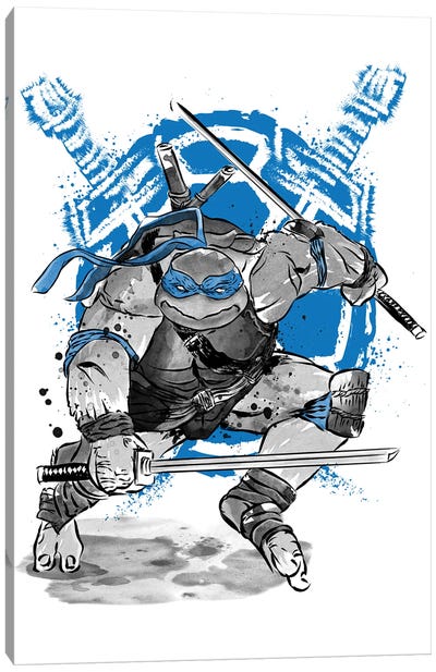 Leonardo Sumi-E Canvas Art Print - Teenage Mutant Ninja Turtles