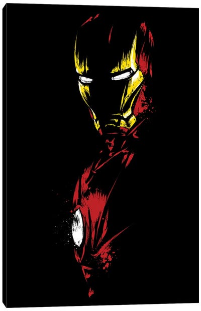 Iron In The Shadows Canvas Art Print - The Avengers