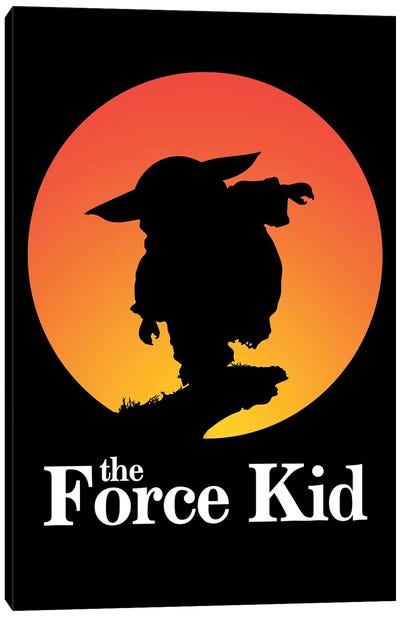 The Force Kid Canvas Art Print - Grogu